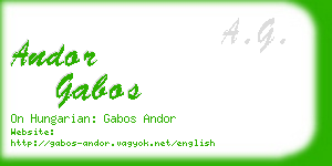 andor gabos business card